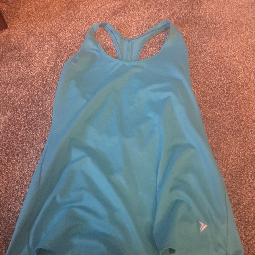 Blue workout tank